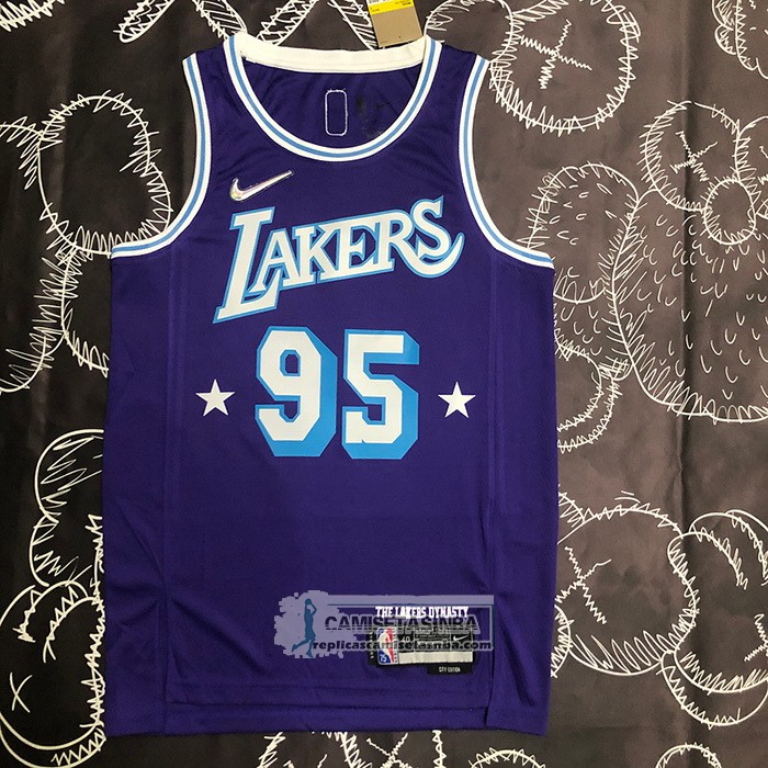 Camiseta Los Angeles Lakers Juan Toscano-Anderson NO 95 Ciudad 2021-22 Violeta